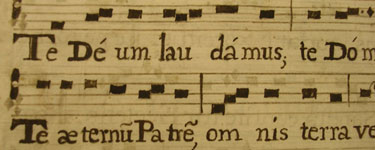 Portion of the Te Deum from Mission Music Book